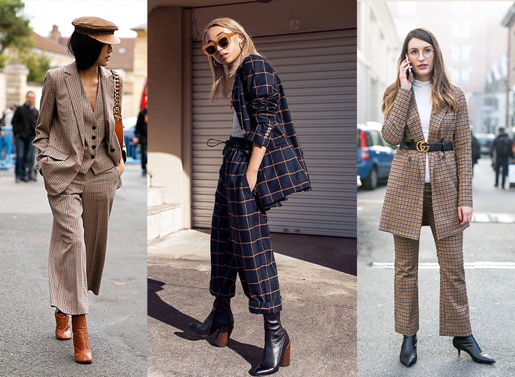 成套西裝 短靴穿搭 春季穿搭 高跟靴 女鞋