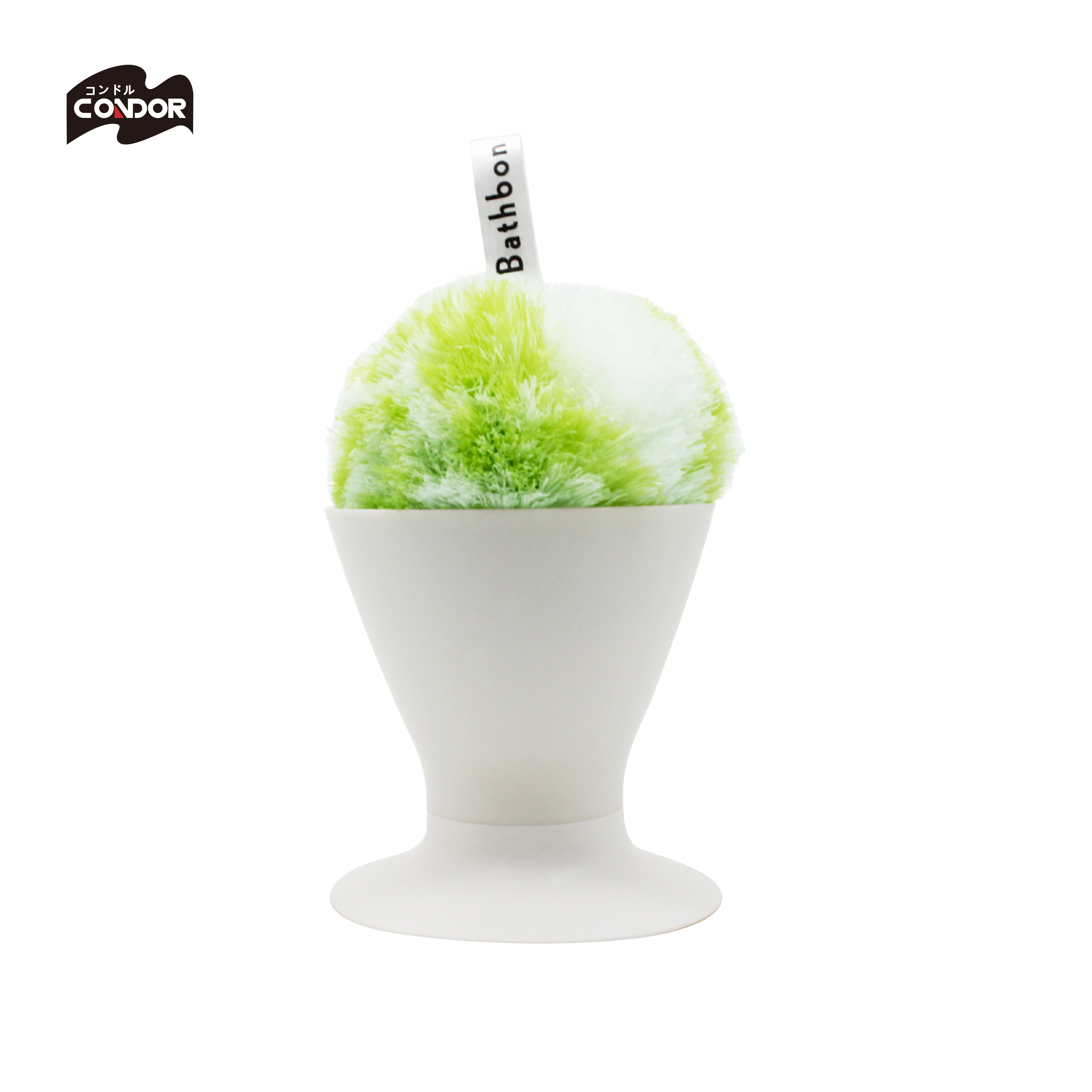 ●360輕鬆清潔，零死角●網狀纖維，抗菌去頑垢●吸盤底座，置放超方便●球型設計，清潔更全面●澎澎造型，柔軟超可愛