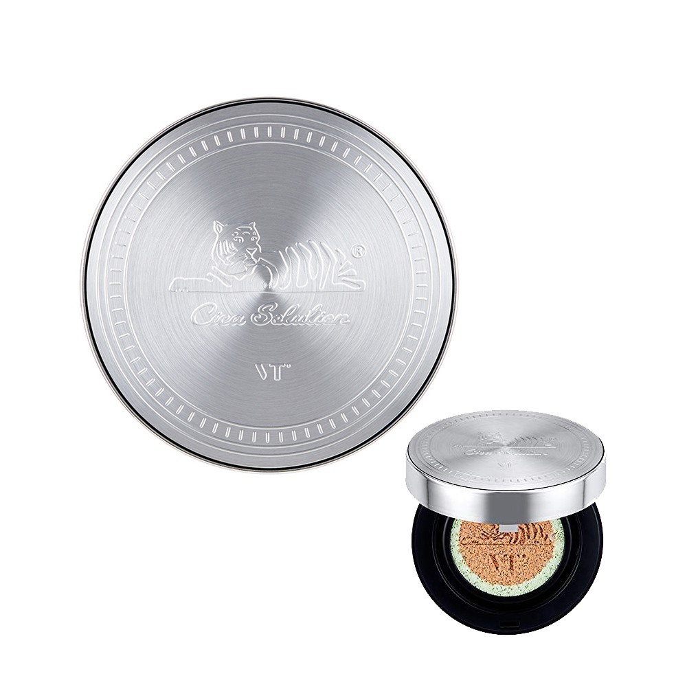 ⭕️VT CICA 老虎積雪草遮瑕氣墊粉餅(23號:自然米色) 14g＋14g補充包＊鎮定+遮瑕+保護3-step氣墊。＊黃金比率雙層妝底。＊可控制油膩的油脂，用淡淡的水分光提高皮膚基礎的完成度高的彩