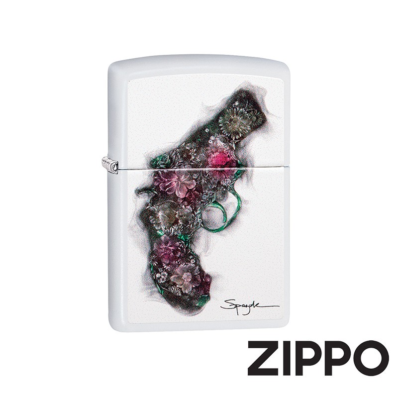 此款藉由世界著名的圖像技術大師Steven Spazuk通過將火焰保持在紙上並蝕刻成所產生的煙灰來創造夢幻而又非常清晰的圖像。將人造物體與大自然的美麗融合一體，在白色啞光機身表面上設計出花色魅影之槍。