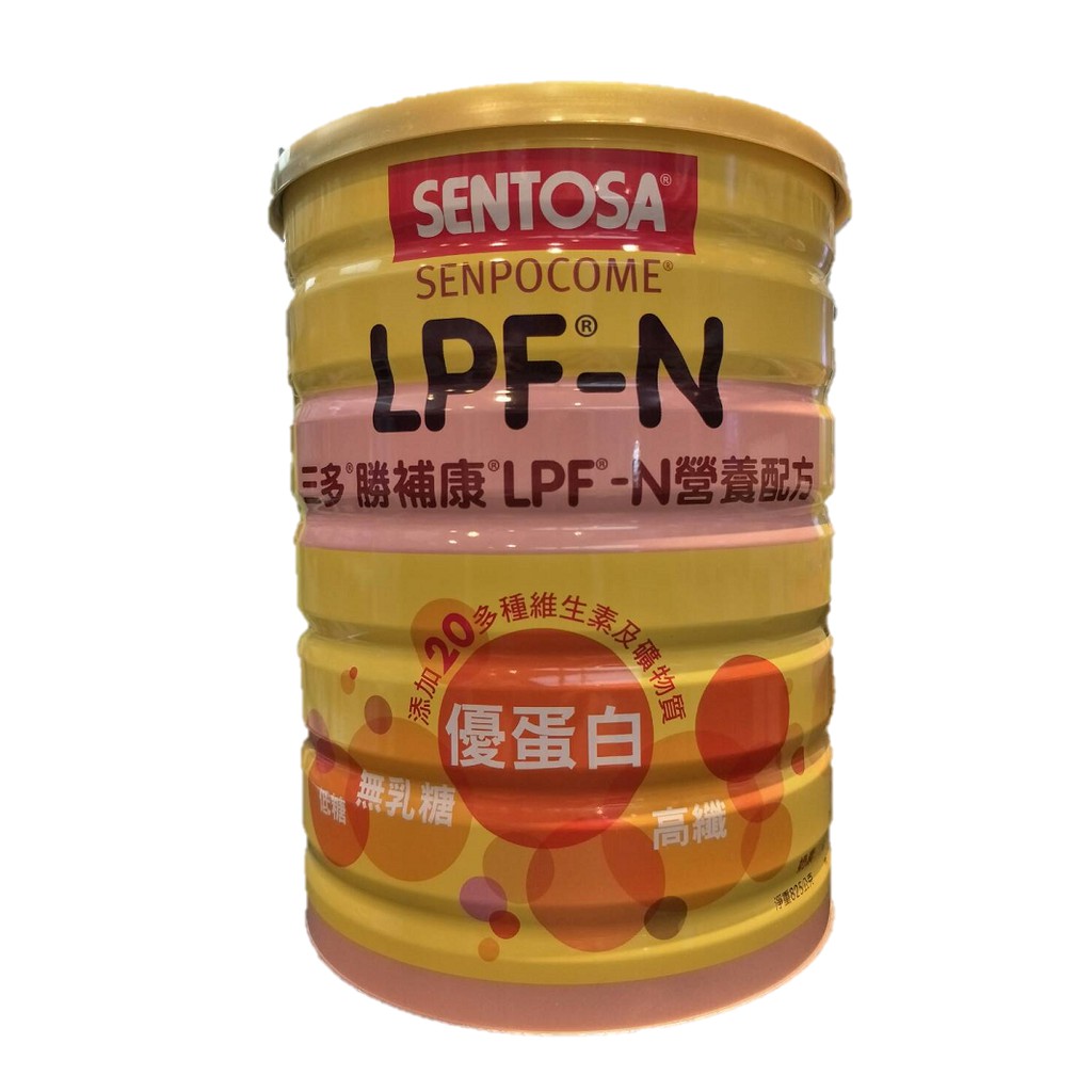 商品規格：三多勝補康LPF-N營養配方825g內容物：粉狀貨源：公司貨產地：台灣成分：請參考圖片營養標示：請參考圖片效期：12-18個月超取規格：僅四罐；超過請選宅配宅配規格：僅六罐歡迎光臨福澤藥局：