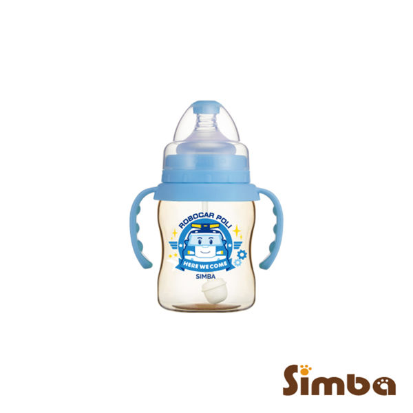 小獅王辛巴 波力PPSU自動把手寬口葫蘆小奶瓶(200ml)