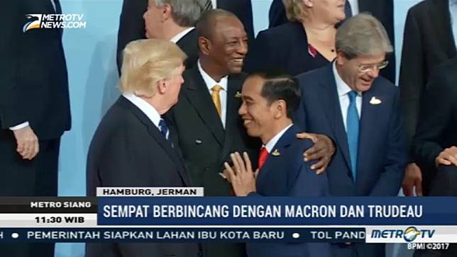 Jokowi Diapit Trump dan Macron di Sesi Foto KTT G20