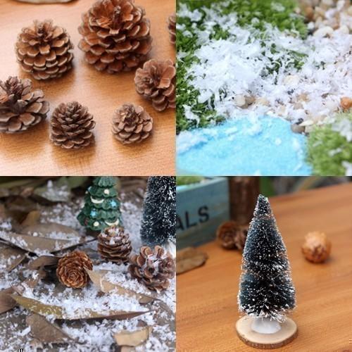 聖誕仿真雪/聖誕樹/松球/松花多肉微景觀 CARMO【US004001】