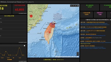 「武漢肺炎疫情地圖 臺灣版」 視覺化疫情狀況