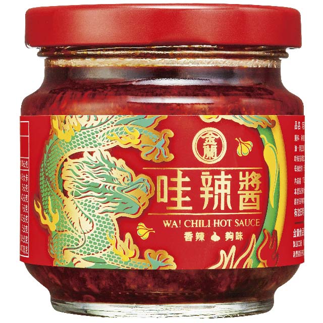 ● 鮮、甘、香、辣● 小辣程度拌麵、沾、快炒辣味料理均合適● 精選臺灣辣椒、在地蒜頭、高級豆鼓● 與金蘭釀造醬油，小火慢炒，入味口感融合● 健康工法不添加味精、不添加防腐劑