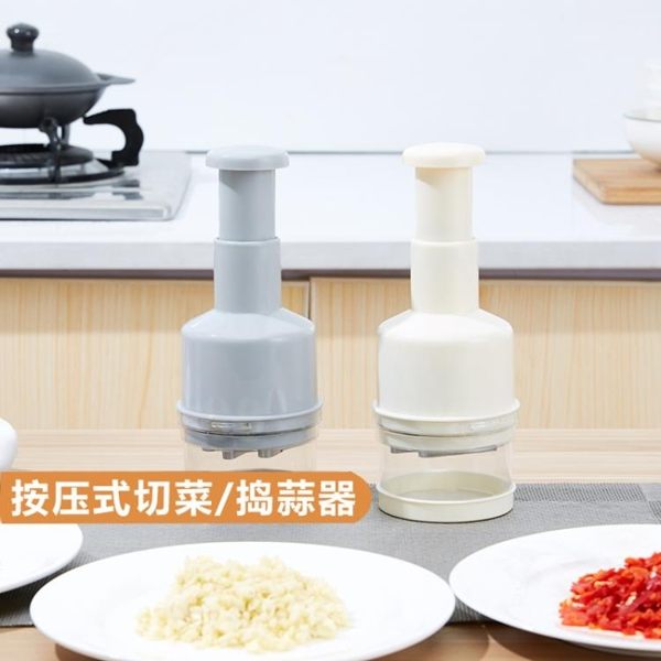 廚房攪蒜器不銹鋼拍拍刀切菜器家用手壓式壓蒜器切洋蔥姜蒜碎菜機