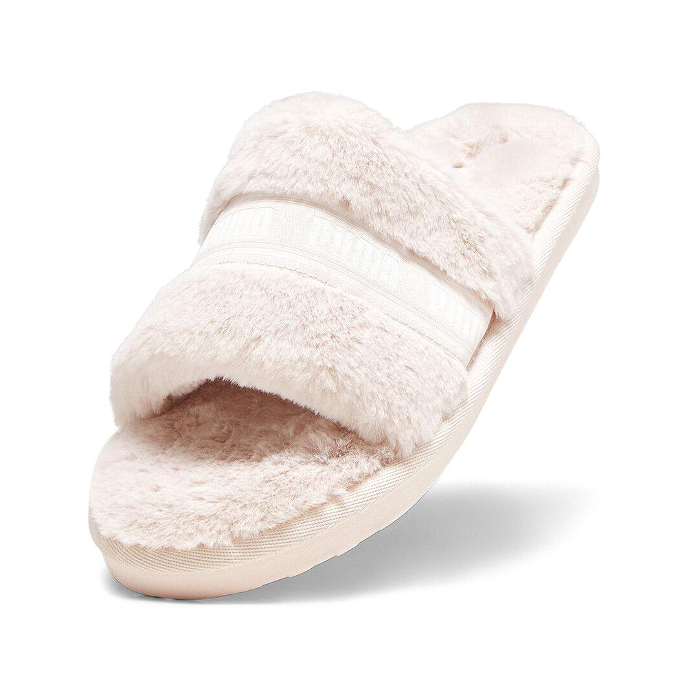 Puma Fluff BX 女 白杏色 絨毛 舒適 室內拖 拖鞋 38534212