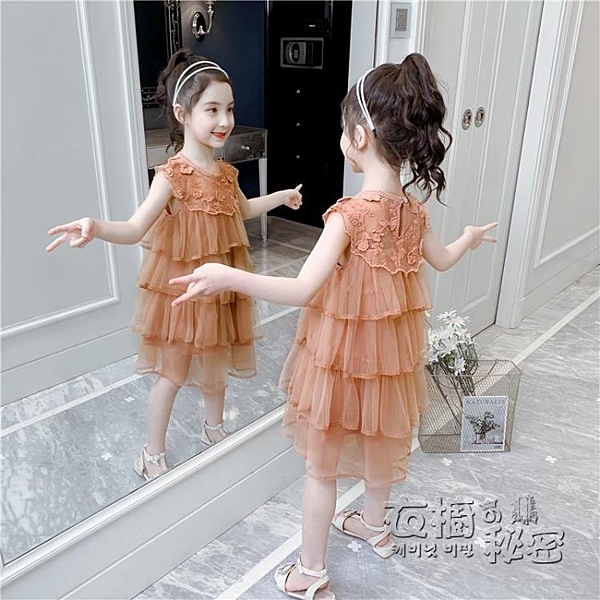 女童夏裝裙子2020新款兒童洋裝童裝洋氣網紅大童女孩公主蛋糕裙