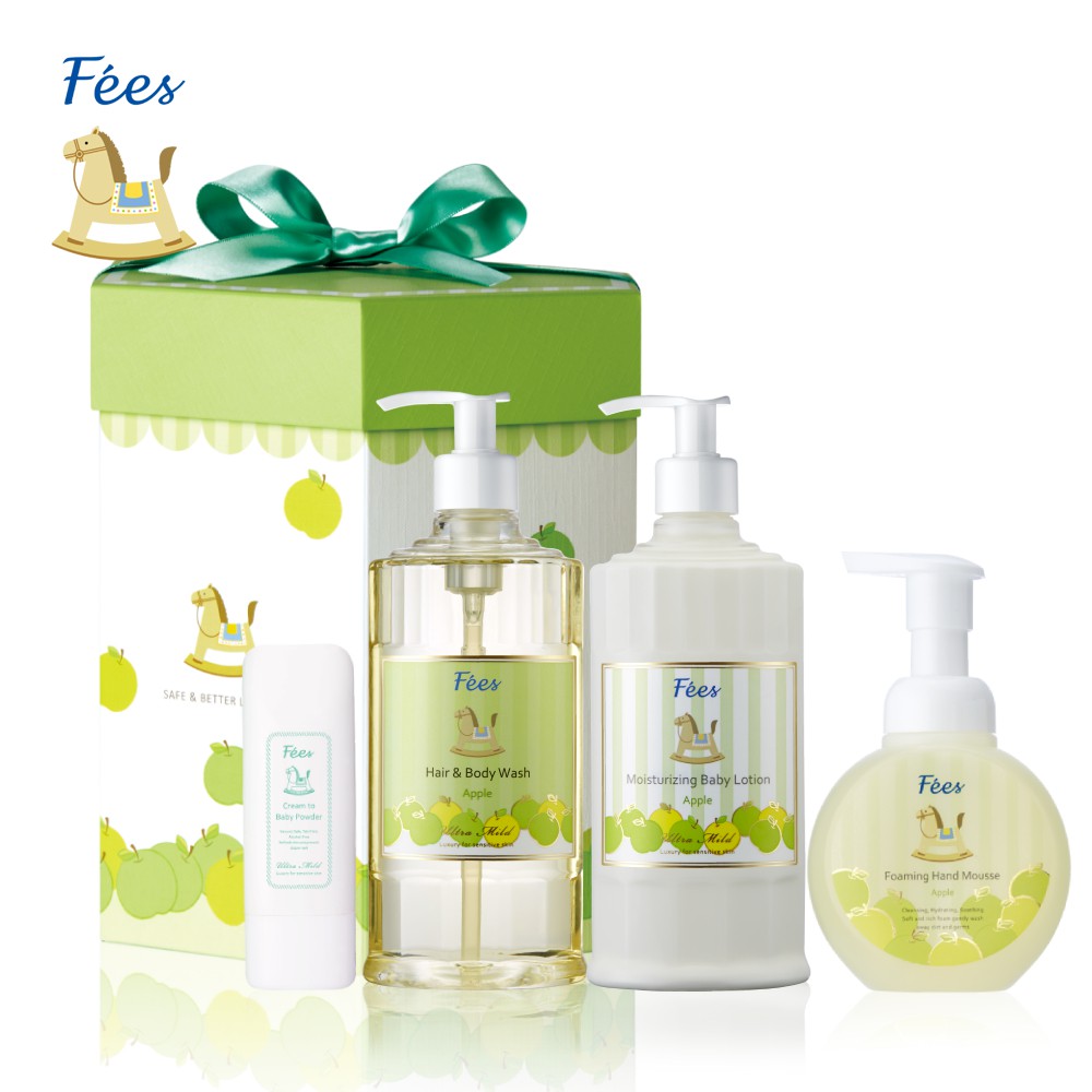 【商品特色-蘋果】嬰兒柔護洗髮沐浴精天然弱酸性胺基酸配方，不含皂鹼，不易刺激肌膚。添加薰衣草、金盞花、錦葵植萃，洗後不會緊繃乾澀，維持健康肌膚保水膜，抵抗外界環境傷害。嬰兒滋潤保濕乳液潤澤修護寶貝肌膚