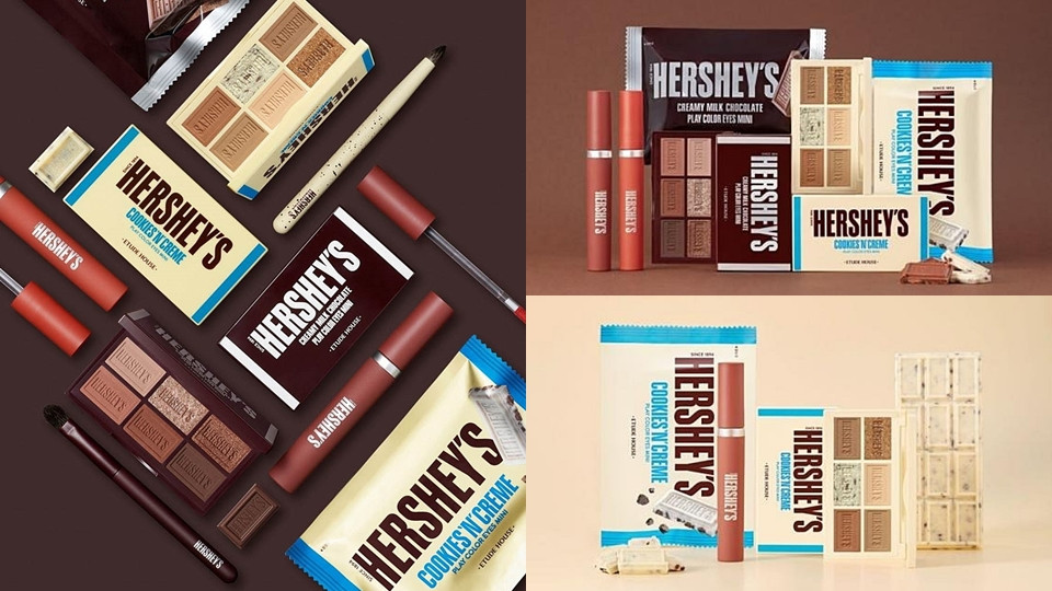 >>右滑圖片看ETUDE HOUSE跟HERSHEY’S好時巧克力聯名