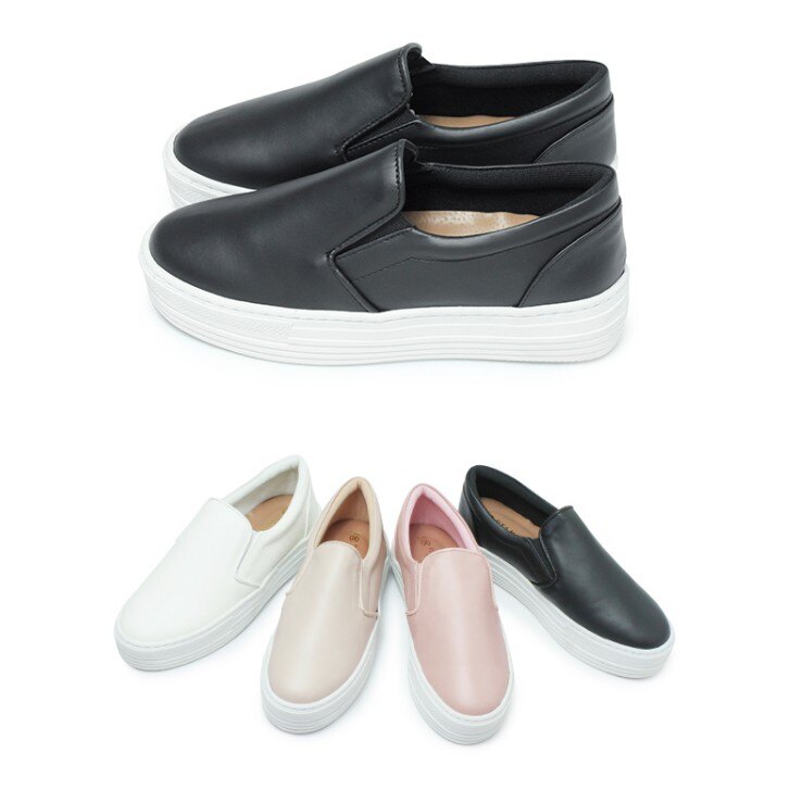 【My style】富發牌FBS036甜美心機增高厚底懶人鞋（黑.白.杏.粉）23-25.5號-滿800免運