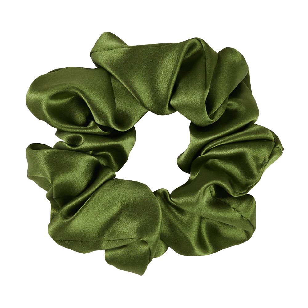 L. ERICKSON USA 真絲純色大腸圈〈酪梨綠〉