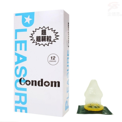 金德恩 狼牙型超粗顆粒3D立體浮點樂趣衛生套4盒(12入/盒)