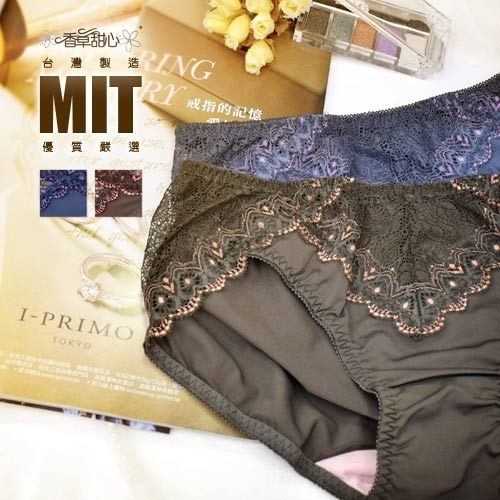 MIT 舒適萊卡Mix性感透膚古典蕾絲內褲 傾城之戀 台灣製造 - 香草甜心