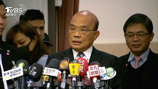 (行政院長蘇貞昌宣布管制我國口罩出口，引部分藝人不滿。(圖／TVBS資料畫面)