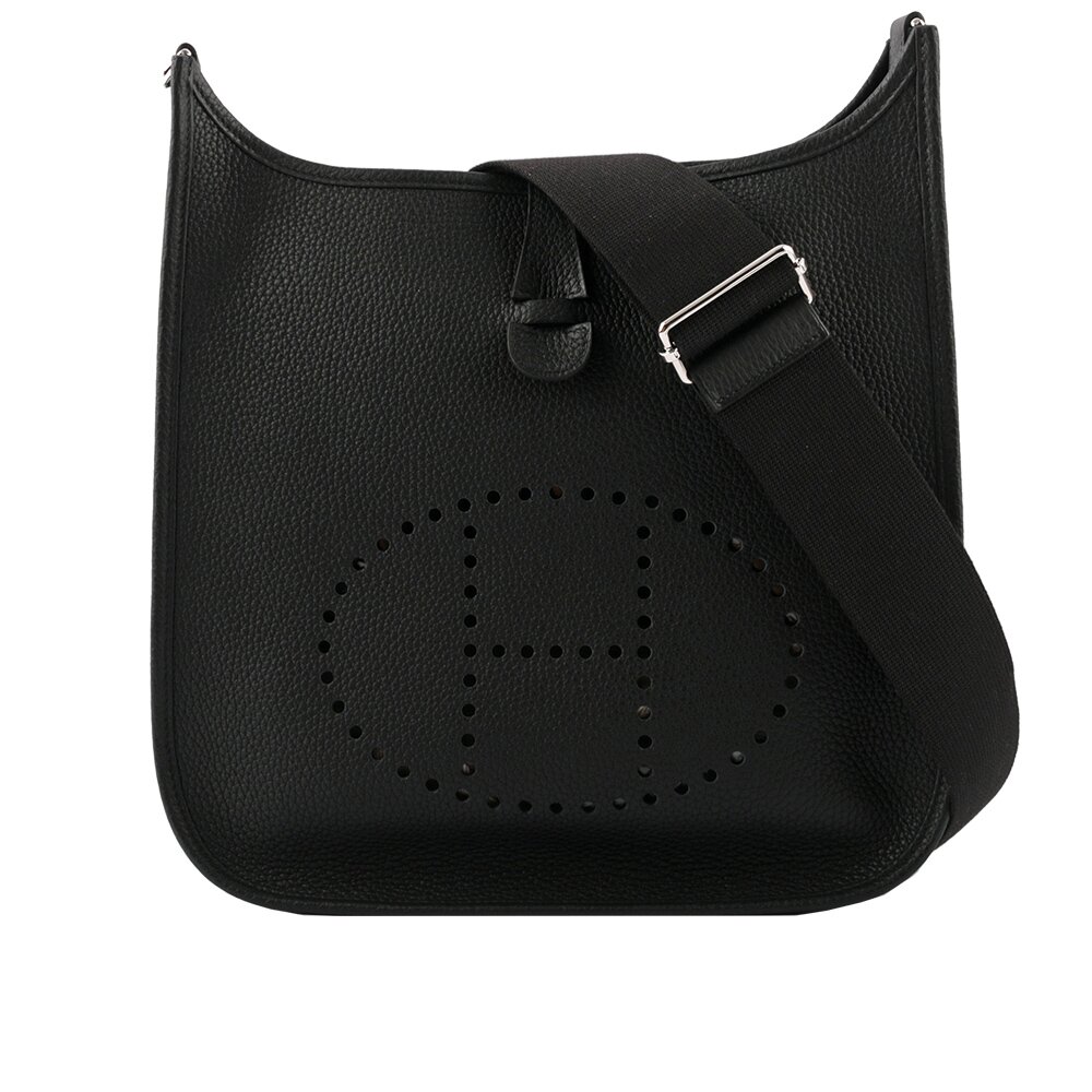 HERMES 銀釦 Evelyne 29 斜背包 (黑色) H056277CK89