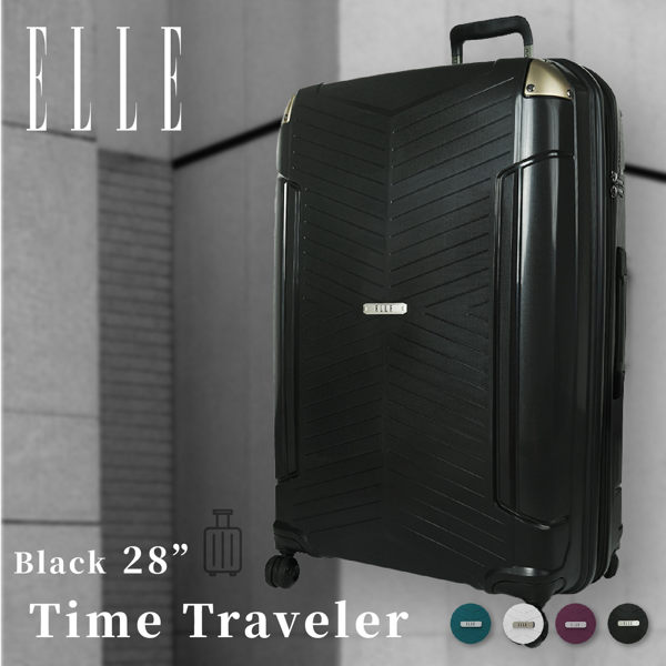 ?旅遊達人?ELLE Time Traveler 鋼鐵黑 出國 行李箱 28吋 極輕防刮PP材質 EL31232