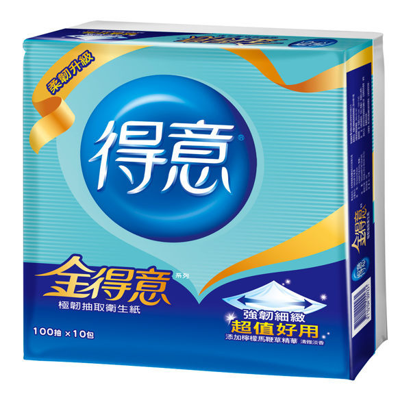 金得意 極韌 連續 抽取式 花紋 衛生紙 100抽*10包*7袋 Y16 - 永豐商店