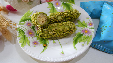 宅配抹茶點心-桃之夭夭抹茶杏仁捲心酥，辦公室團購抹茶零食，抹茶控必吃抹茶點心推薦，日本進口抹茶粉製作，低卡抹茶味濃好吃抹茶餅乾