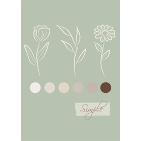 ・Simple・Elegant flowers カーキグリーン