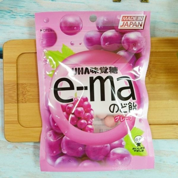 味覺糖e-ma喉糖-葡萄味 50g【4514062957388】(日本糖果)