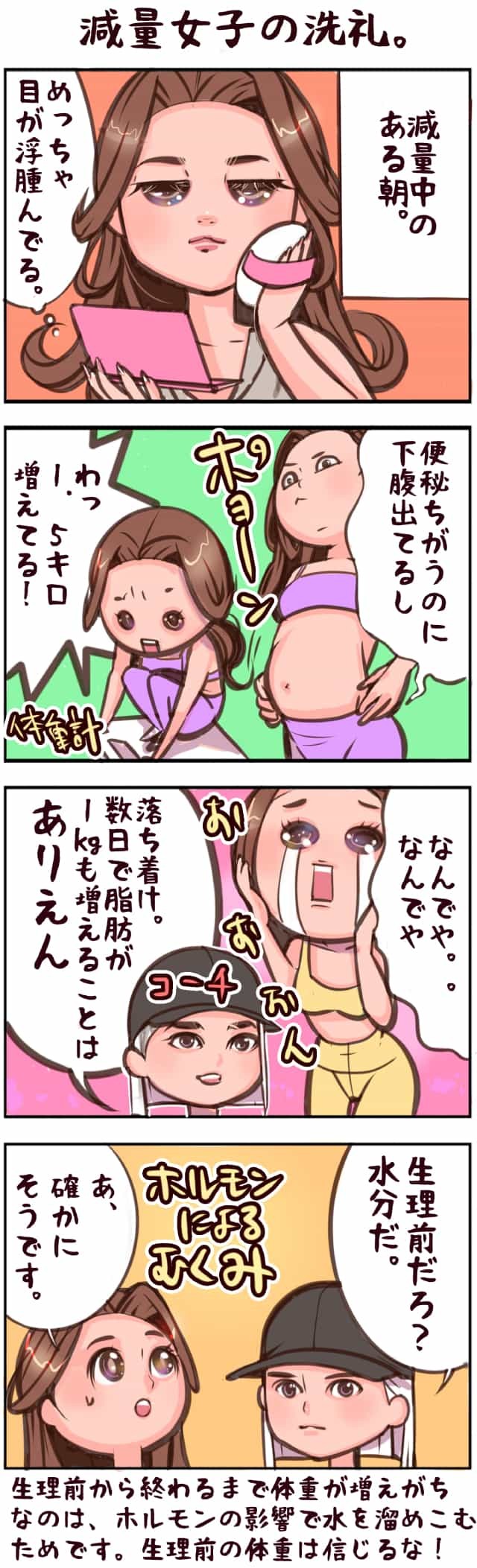 連載漫画 乙女貯筋 生理前のダイエットは難しい いつも通りのはずなのに体重が増えるのはなぜ 2 Oggi