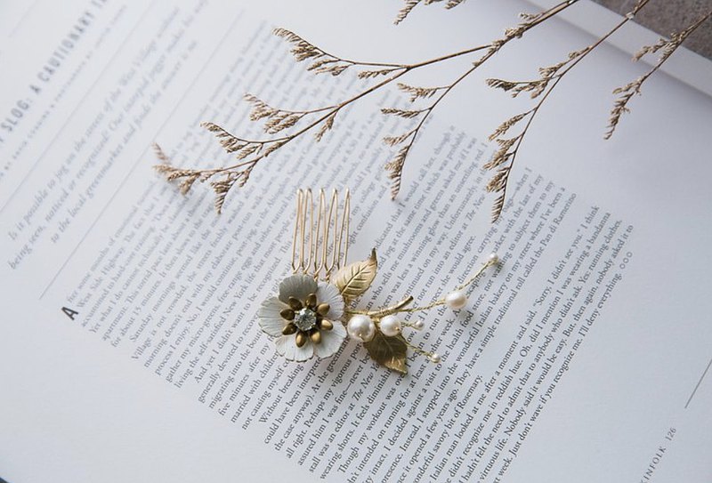 主材料為樹脂，珍珠，水晶。 產地 / 製作方式：Taiwan / Handmade