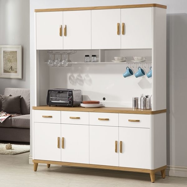 日本直人木業傢俱-LIVE潔白生活158 CM餐櫃組