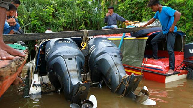 Ilustrasi kecelakaan speedboat.