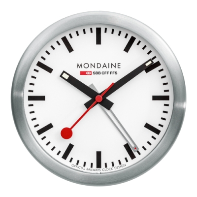 瑞士國家鐵路局SBB指定計時器 具鬧鈴功能 掛鐘/桌鐘兩用 附可拆式鋁合金底座掛 經典設計，展現家居設計品味