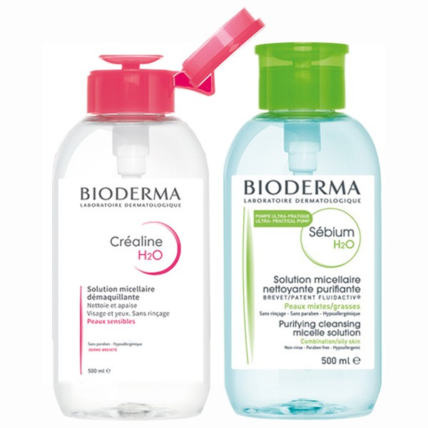 BIODERMA 高效潔膚液 500ml巴黎丁限量按壓瓶 Crealine/淨妍