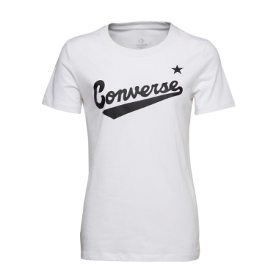 CONVERSE CENTER FRONT白 女短袖上衣-10018268-A04