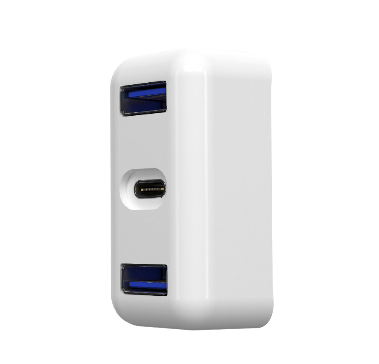 apple macbook 充電頭專用插座擴充轉接器 type-c USB 1轉3 30W USB-C 電源轉接器專用 本店保固３個月 產品概述： 這款產品是充電銜接站，應用於帶type-c介面的電腦