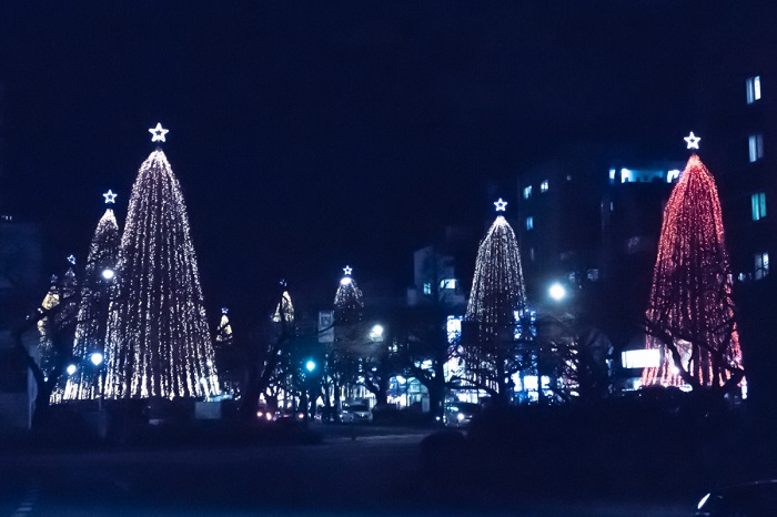 国立駅前大学通り クリスマスイルミネーション