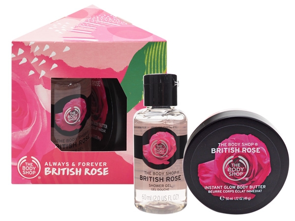 THE BODY SHOP 美體小舖~英皇玫瑰嫩膚迷你兩件組(沐浴膠60ml+身體滋養霜50ml)【D174125】，還有更多的日韓美妝、海外保養品、零食都在小三美日，現在購買立即出貨給您。