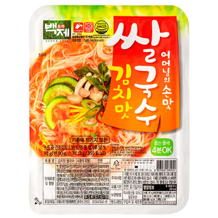 ★ 米線是由50%以上的米製作而成★ 米線的粗細是0.8mm★ 非油炸製作的米線, 製作工藝耗時, 與一般油炸麵條不一樣★ 口感Q彈不同於一般市售泡麵★ 傳統泡菜口味米線, 以前是韓國結婚時必吃的一道