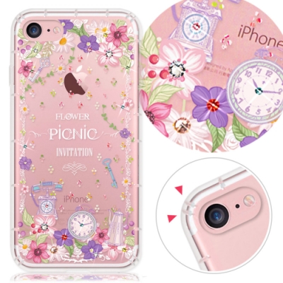 奧地利進口水鑽 四角雙氣墊,緩衝撞擊力 攝像鏡頭孔精準縷空，不影響使用 SE2020/SE2代 i7/i8/4.7吋