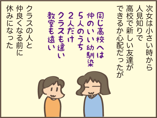 友達作れる 入学後すぐコロナ休校になった 人見知り次女 の高校生活が再開し しまえもん