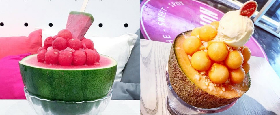 詭異天氣依舊澆不熄想吃冰的慾望，用水果裝的冰讓女孩們淪陷！