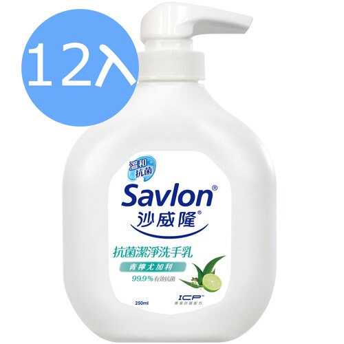 沙威隆 抗菌潔淨洗手乳 青檸尤加利 250ml X12入