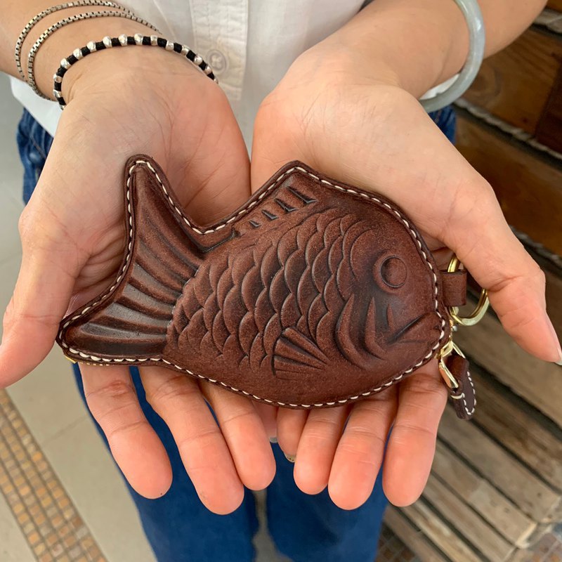 雕魚燒 造型零錢包 皮革手作 擬真雕魚