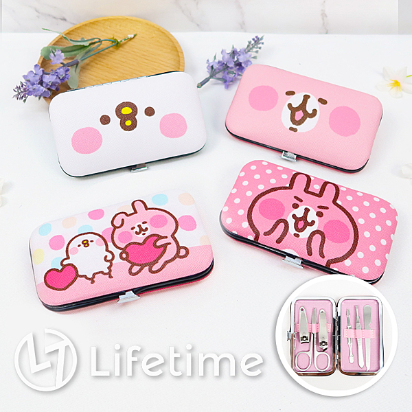 卡娜赫拉 兔兔 P助 美甲修容6件組 指甲剪 小鑷子 可愛療癒小物 隨身攜帶超方便!