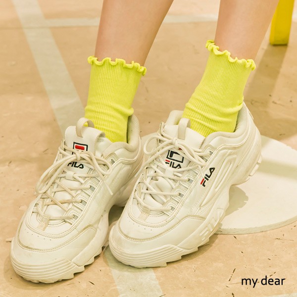 MD韓製-拷克捲邊四分襪-５色【09020278】