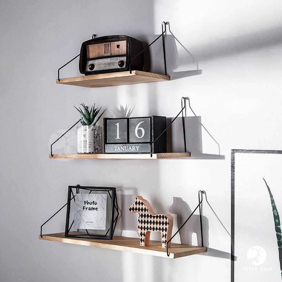 鐵藝 展示陳列架 收納架 實木層板架 zakka鄉村風 壁掛 收納架 櫥窗 盆栽 店牆面 商品置物架