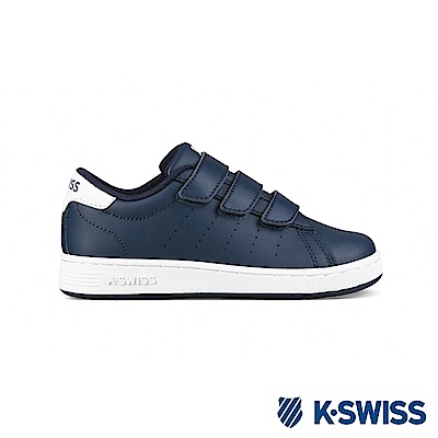 K-SWISS Clean Court 3-Strap休閒運動鞋-童-藍