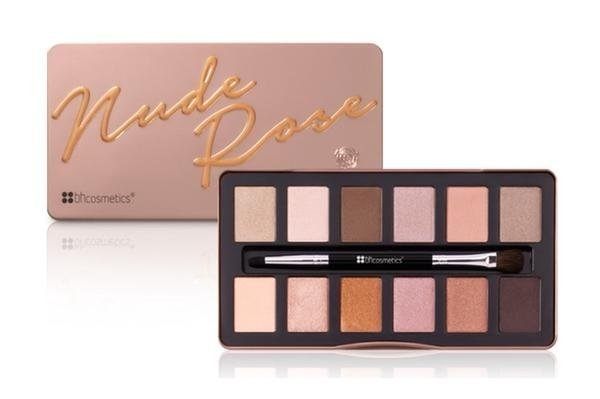 美國 BH Cosmetics Nude Rose 12 Color Eyeshadow 裸妝玫瑰鐵盒眼影盤