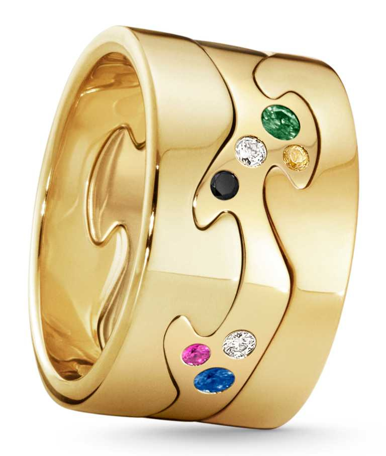 GEORG JENSEN 2020「FUSION」限量訂製系列戒指（三件式），「創意無窮」主題╱127,600元。（圖╱GEORG JENSEN提供）