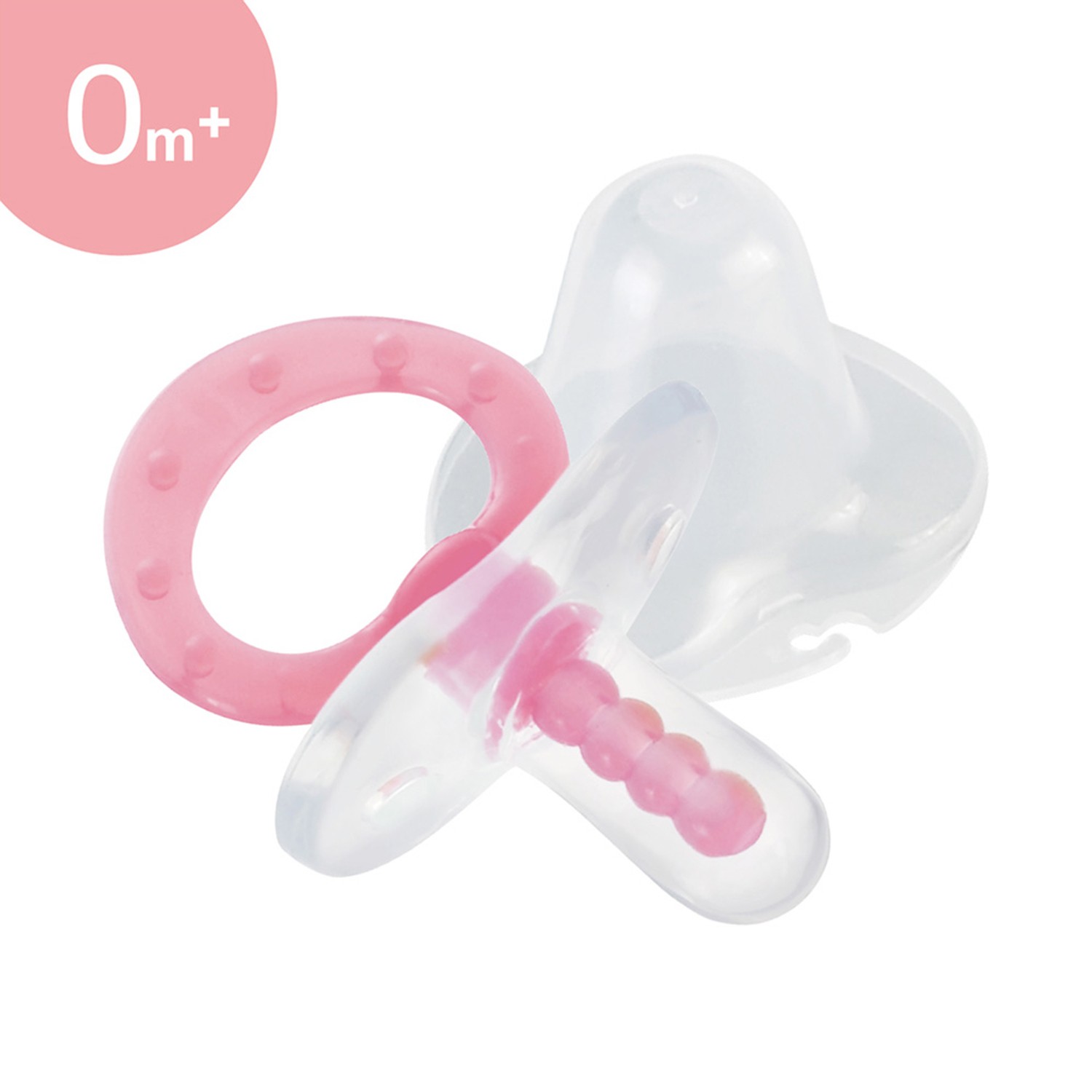 Simba 小獅王辛巴 - 圓型按摩安撫奶嘴-初生-草莓粉 (初生(0-6個月)/入)