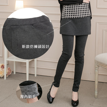 大碼XL-3L都適穿假二件展現百搭風貌隨意搭配針織衫、襯衫、T恤簡單休閒輕鬆感